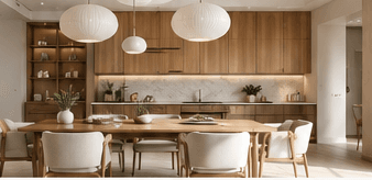 Warm kitchen interior
